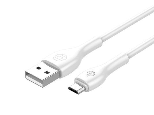 Techancy Cabo De Dados Rápido 3a TB1709, Conetor Usb-Micro, 1 Metro De Comprimento Para Transferência De Dados, Branco-0