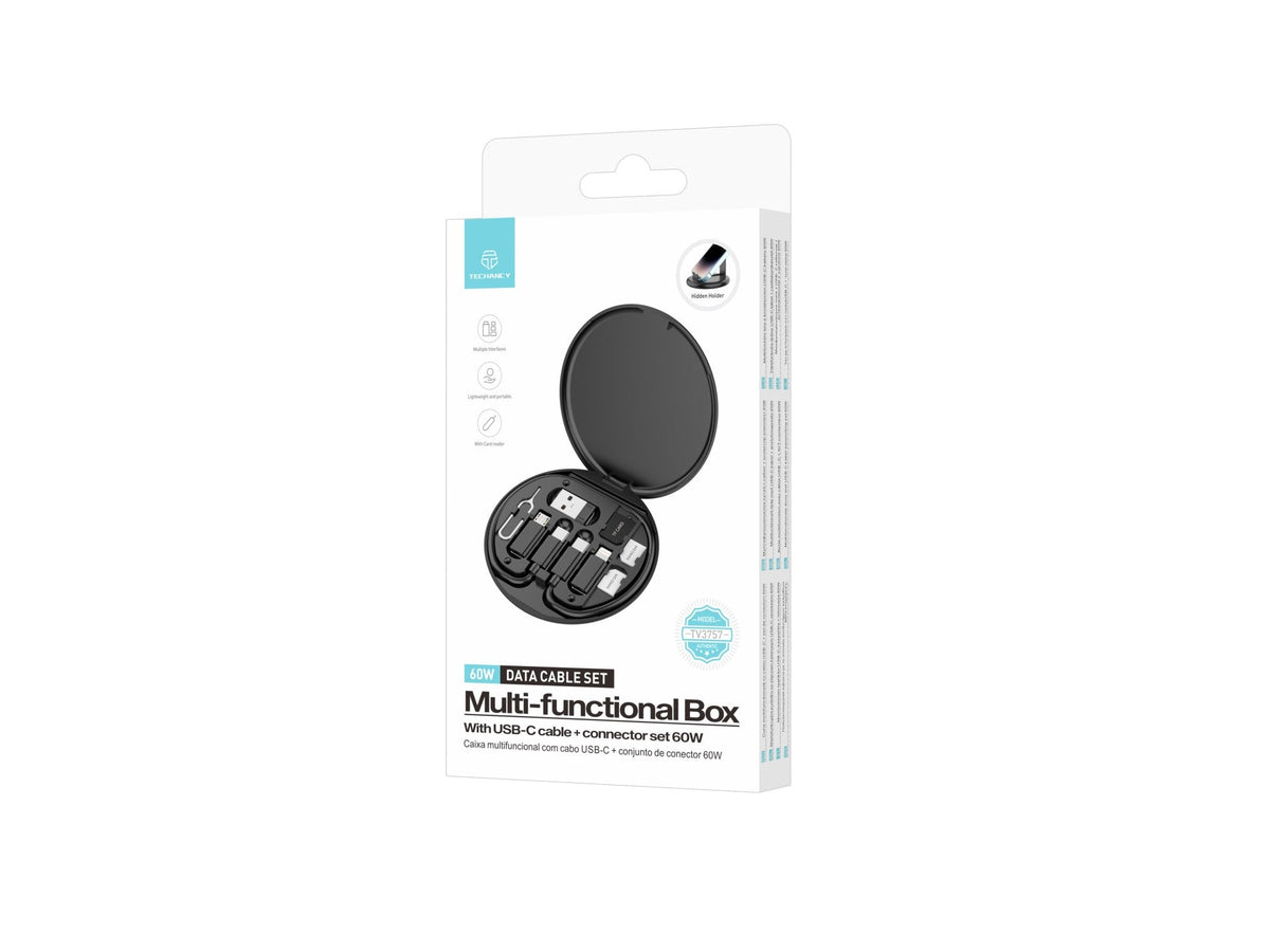 Techancy Cabo De Dados Multifunções Otg Kit TV3757, Várias Combinações Para Combinar, Carregar E Transferir/Armazenar Dados-4