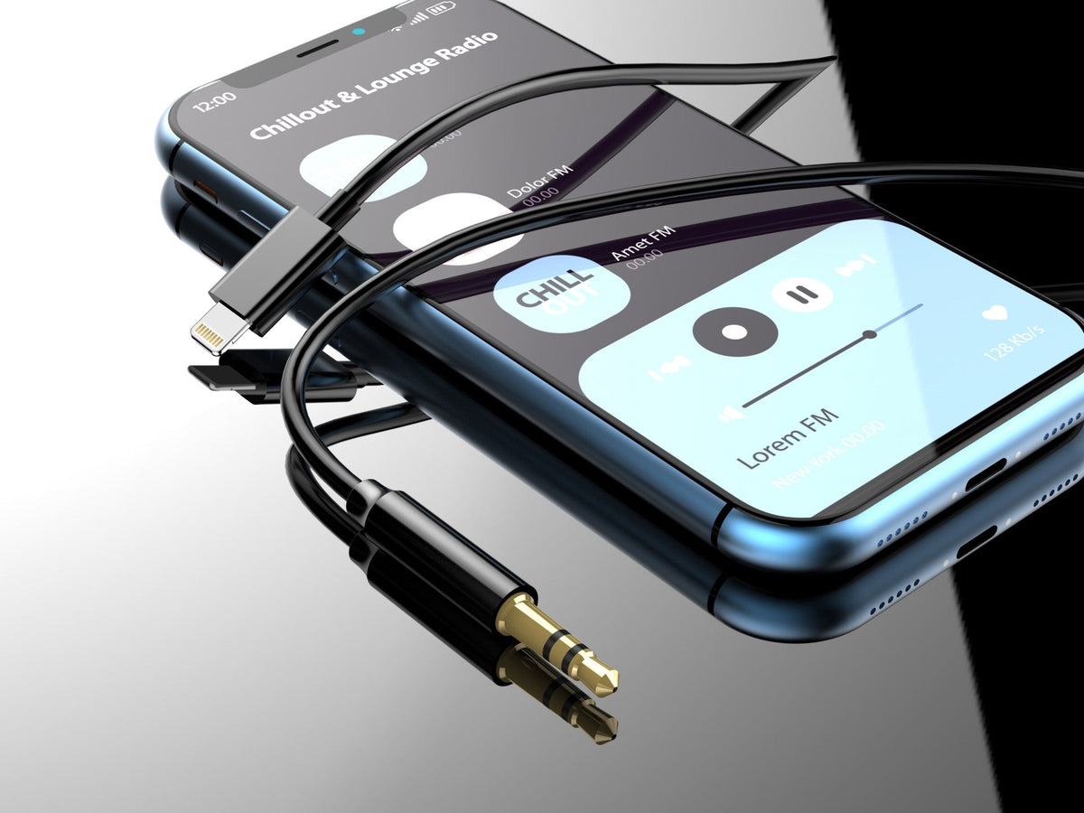 Techancy Cabo AUX Lightning para 3.5mm TL7327, comprimento 1m, ideal para som automotivo, som doméstico e fones de ouvido, compatível com iPhone 11-14-1